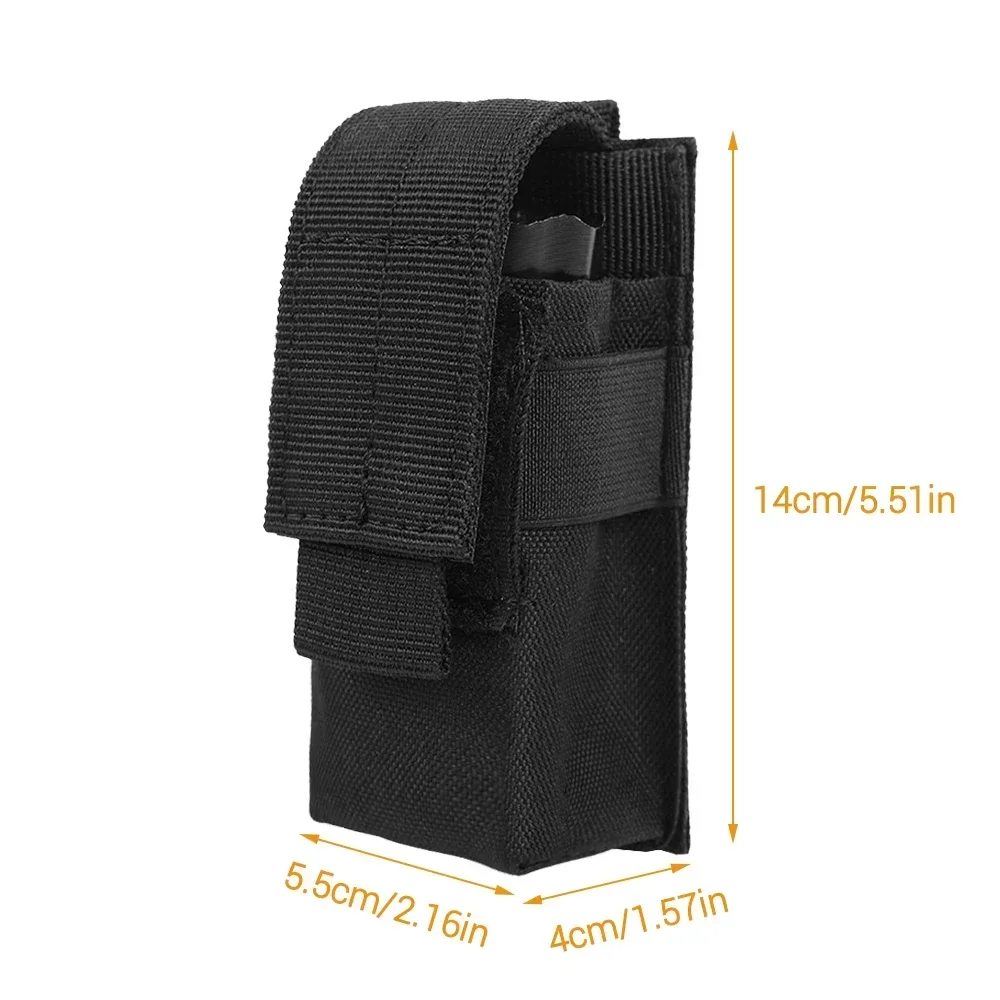 นิตยสารยุทธวิธีกระเป๋าทหารปืนพกเดี่ยว MAG BAG MOLLE ไฟฉายกระเป๋าผู้ถือไฟฉายกลางแจ้งมีดล่าสัตว์ HOLSTER