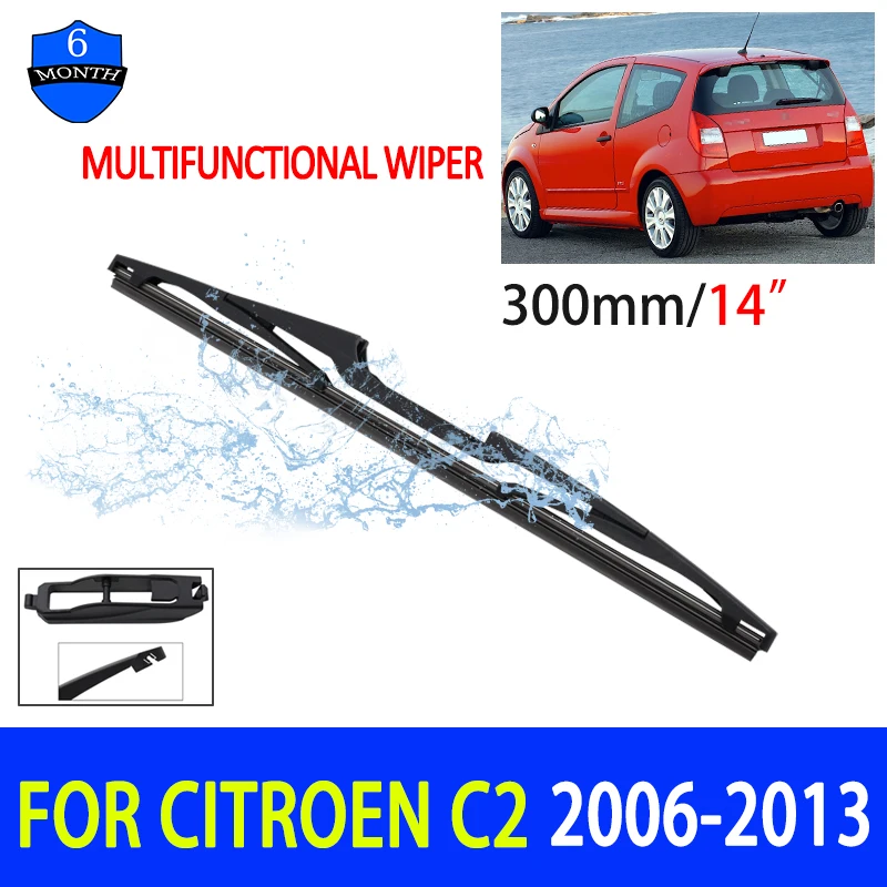 

14" Car Rear Windshield Soft Rubber Wiper HD Quiet Automotive Wiper Car Accessories For Citroen C2 2006-2013