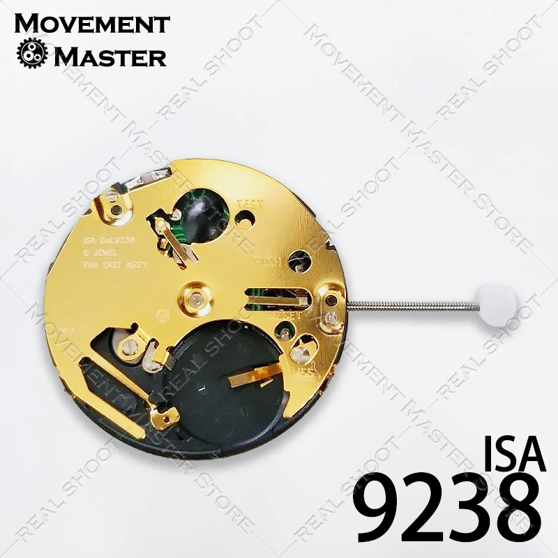 Movimiento de cuarzo Original dorado 9238, accesorios de reparación de repuesto de movimiento de reloj multifuncional de 6 manecillas