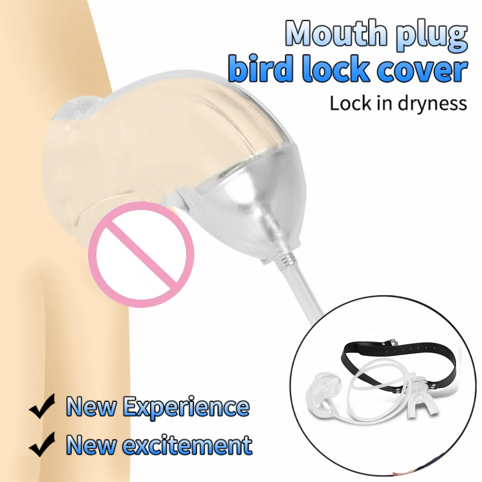 Sex Toys Couples Adult Games Leather Bandl Oral Fixation Mouth Stuffed Bondage cock ring penis plug adult bdsm Chastity CockCage view 2
