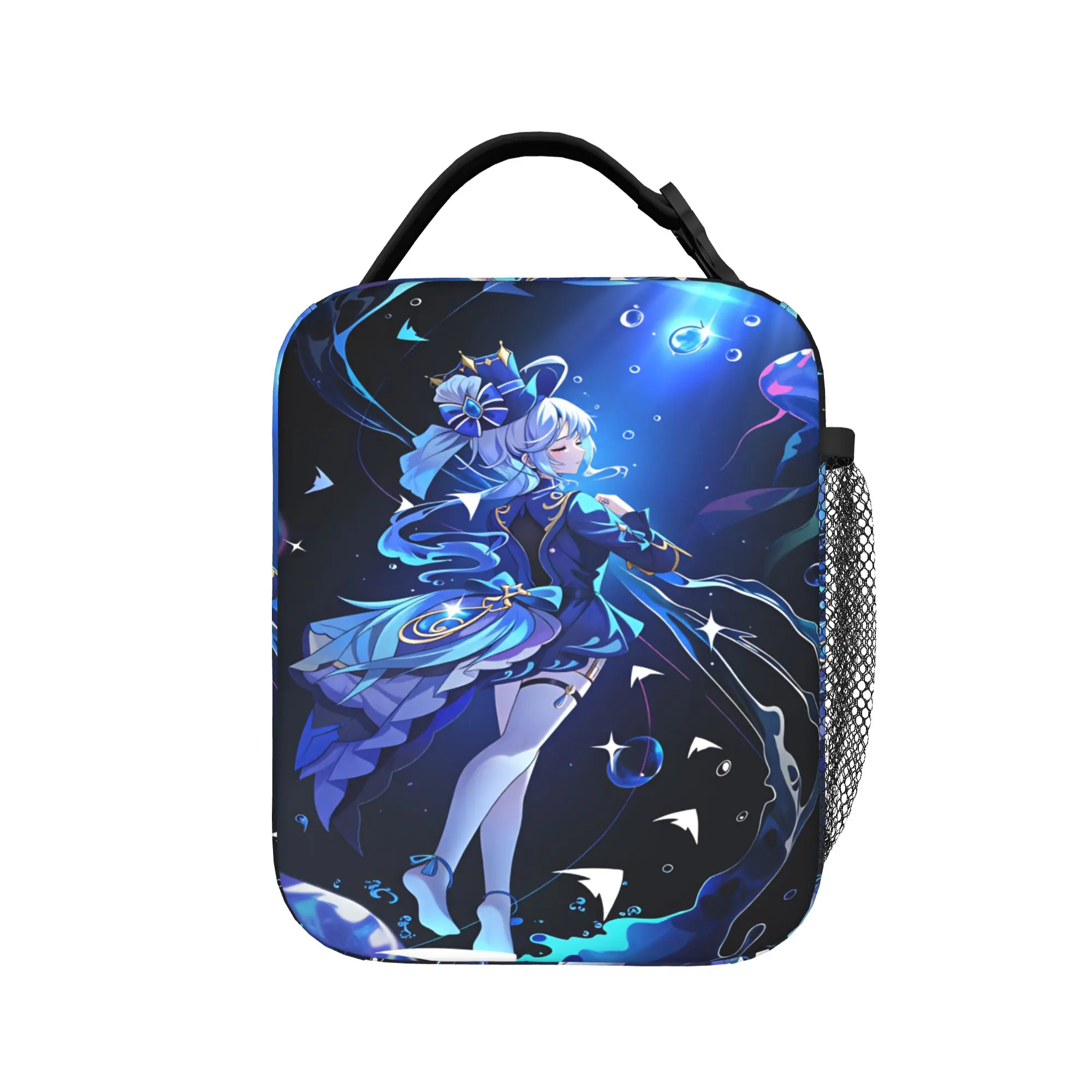 Genshin Impact Lunch Bag Game Character Cute Lunch Box For Women Travel Convenient Cooler Bag Waterproof Thermal Lunch Bags