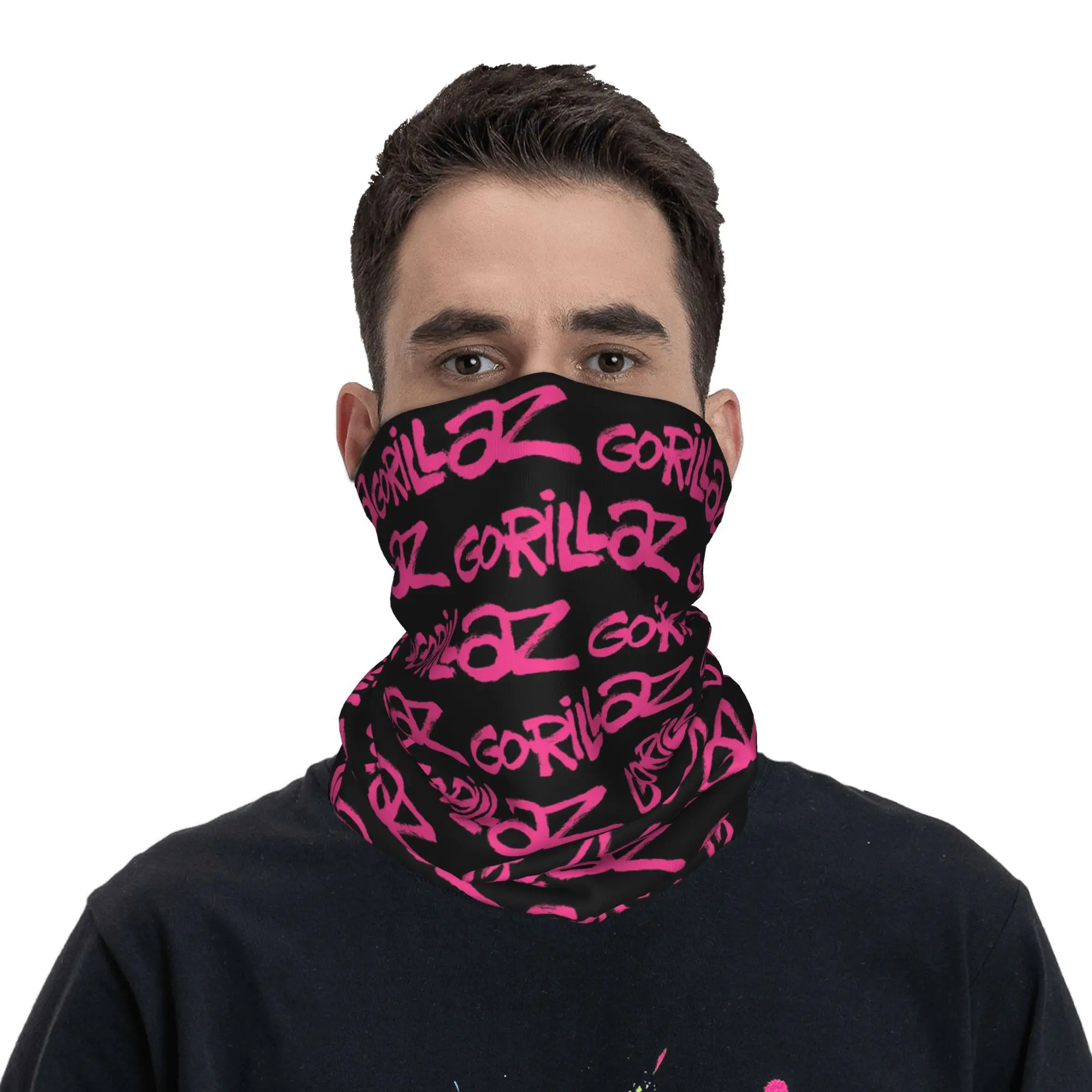 

Gorillaz Logo Bandana Neck Cover Printed Wrap Mask Scarf Multi-use Headband Outdoor Sports For Men Women Adult Washable