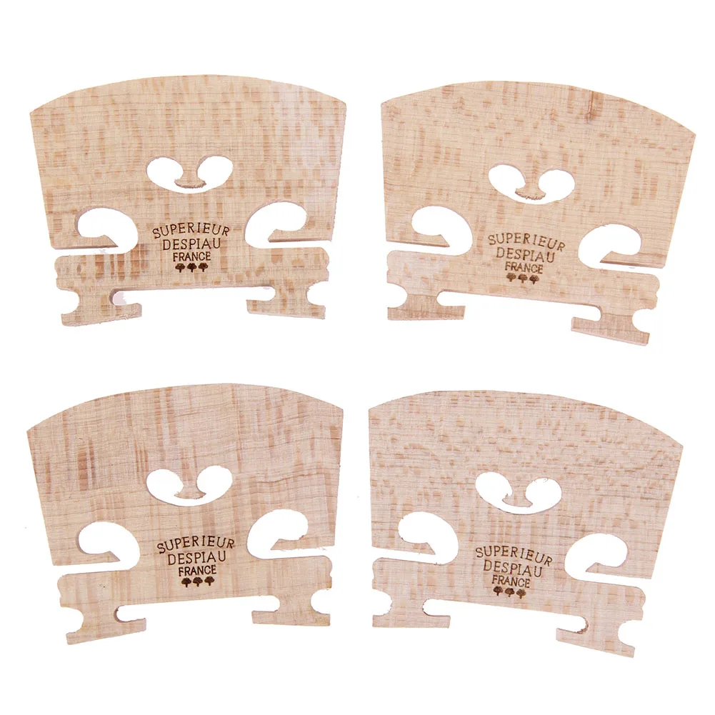 4pcs Acoustic Violin Bridges Regular Maple Wood Violin Steady Bridge Handmade Replacement Professional Musical Instrument Parts