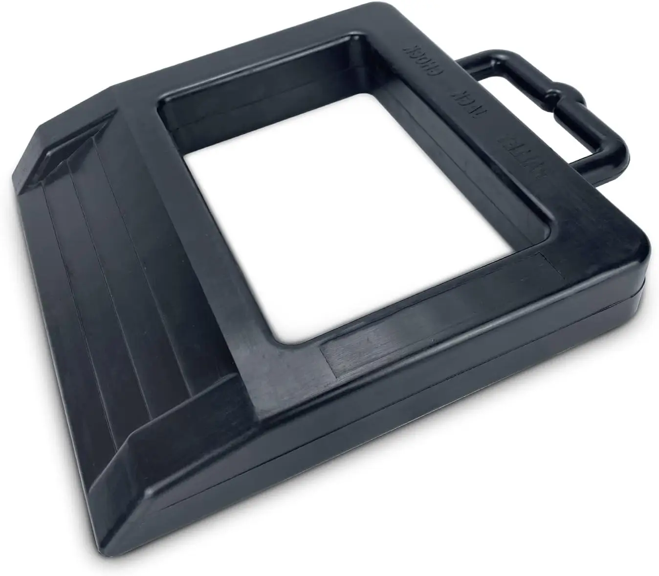 

Heavy Duty Rubber Pallet Jack Chock, Wheel Stopper for Truck & Warehouse, 14.2" x 11.2" x 2", Black, 1 Pack