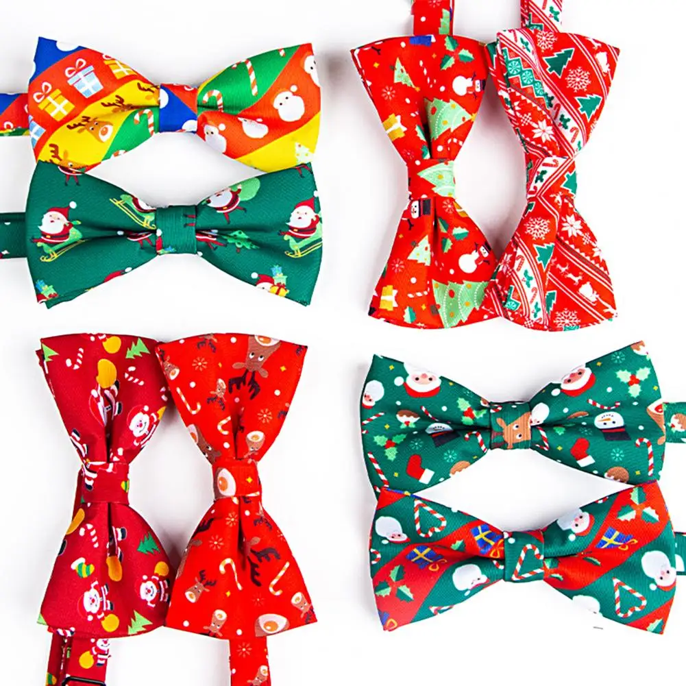 Christmas Bow Knot Unisex Cartoon Boys Girls Tie Decorative Convenient Festival Necktie For Party