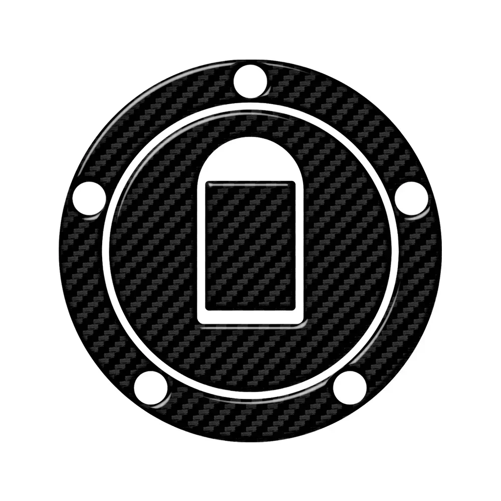 

Transparent and carbon fiber exterior motorcycle fuel cap protective sticker (5-hole) for Kawasaki models from 2000 to 2005