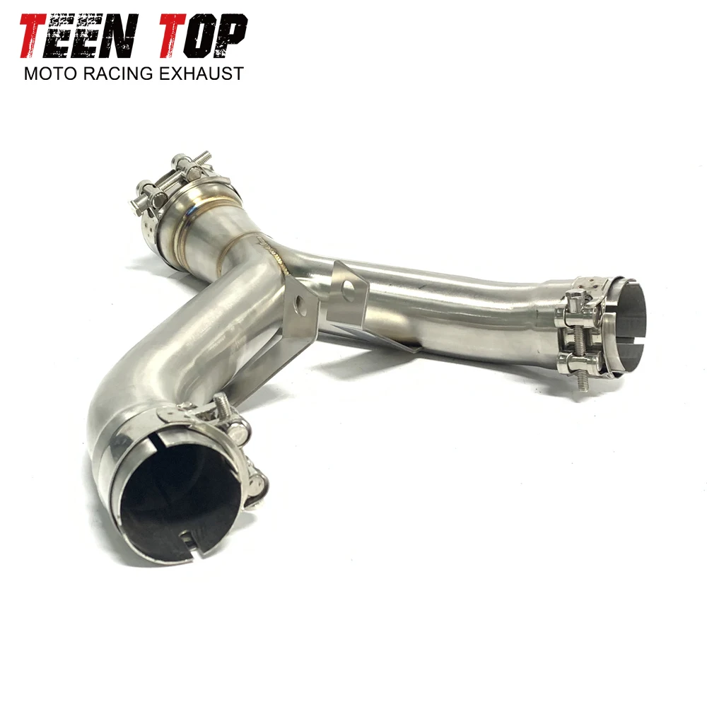For KAWASAKI Z1000 Z1000SX Decat Pipe Exhaust Elbow Motocycle Escape Exhaust Middle Link Pipe z1000 2010-2021 Stainless Steel