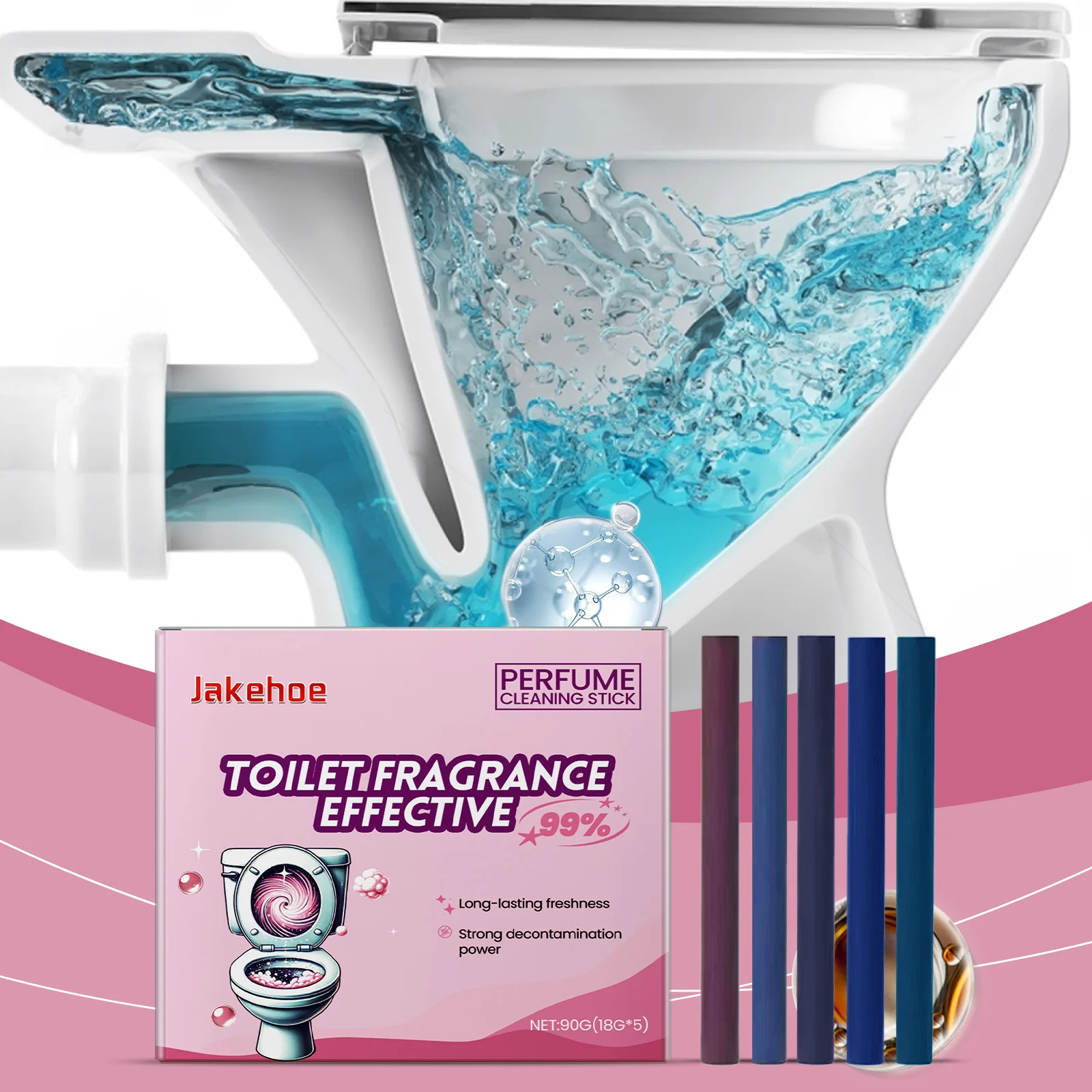 Parfümierter Toilettenreinigungsstift – Toilettenreiniger zur Fleckenentfernung, Geruchsbeseitigung und frischen Duft, Toilettenreinigungsstift