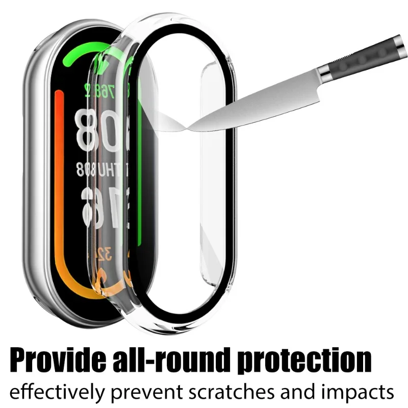 Case Cover+Tempered Glass Film for Xiaomi Mi Band 9 Full Coverage Protective Cover for Miband9 Smart Watches Screen Protector