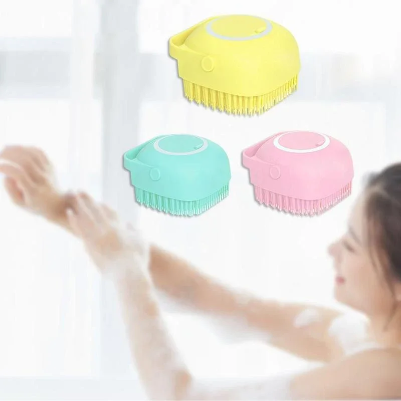 Silicone Fast Foaming Brush Cute Magic Brush Full Body Massage Bathroom Accessory Pet Shower Brush Replaceable Body Washclothes