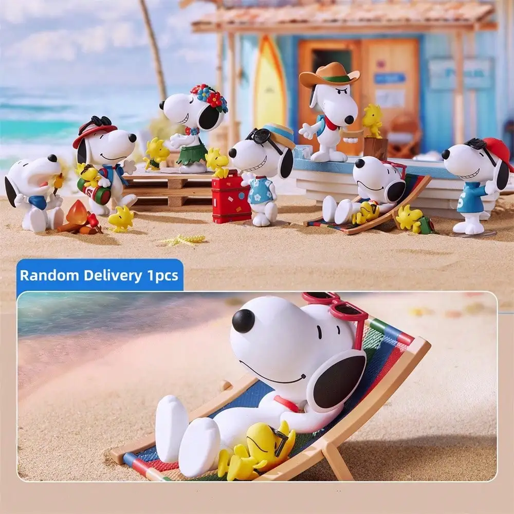 

Miniso Snoopy Travel Partner Blind Box Random 1PC Collectible Figurine Kawaii Anime Toy Home Desk Decor Festival Surprise Gift