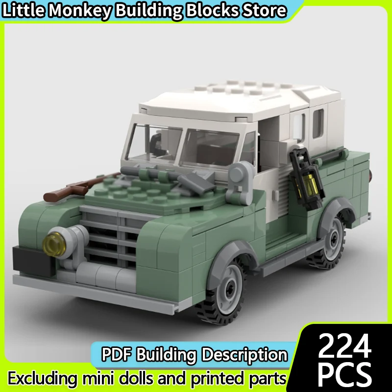 

Конструктор City Car Model MOC: Приключенческий пикап 4x4 для джунглей, модульная технология, детский праздничный подарок, набор для сборки