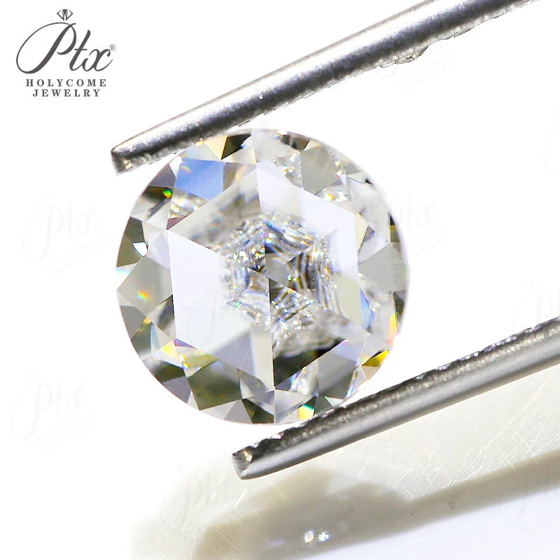 Flat Bottom Rose Cut Moissanite Diamond High-Quality Faceted Loose Stone with Elegant Shine for Jewelry Designers and Collectors