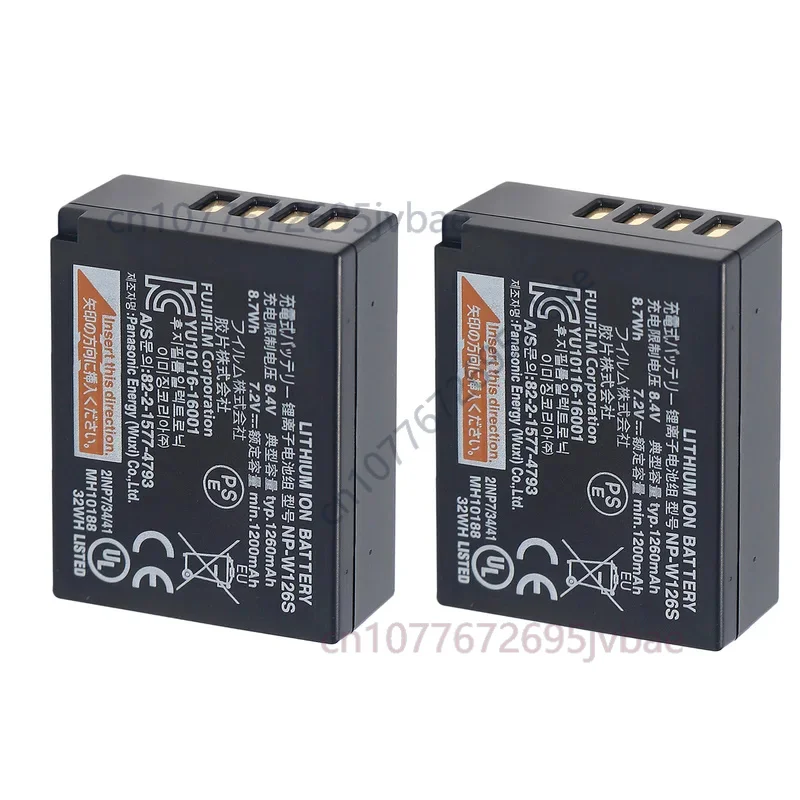 2 pièces d'origine NP-W126S batterie d'appareil photo pour Fujifilm Fuji X-H1 X-PRO3 X-PRO2 X-T3 X-T2 X-T30 X-T20 X-T200 X-E3 X-E2 X-A5 X-A3