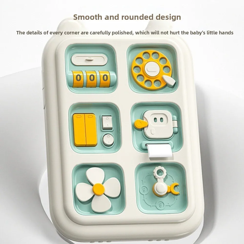 6 in 1 Montessori Educational Toys Interactive Multi-Functional Baby Practice Skills Toy Child-Safe Design Sensory Busy Board