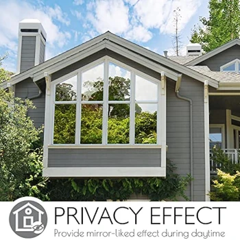 Privacy One Way Mirror Window Film Static Cling Daytime Heat Control Sunscreen Solar Construction Film for Home and Office