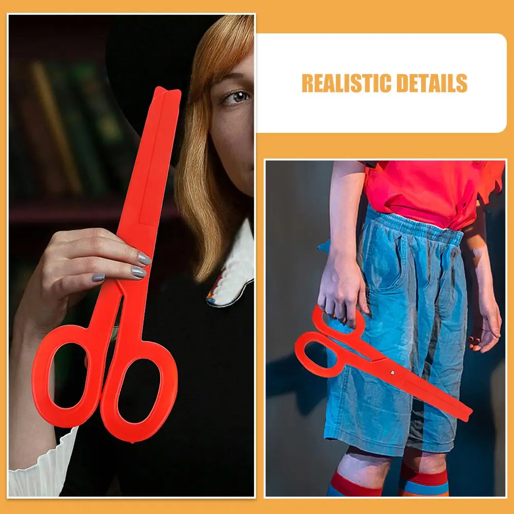 2pcs Giant Clown Scissors Props Ribbon Cutting Realistic Details Lightweight Party Events Costumes