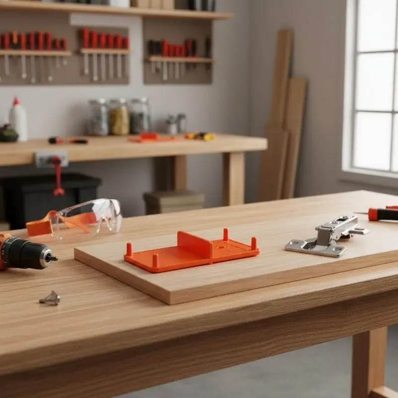 【AB1】Hinge Hole Drilling Guide 26/35mm 40mm Hing Installation Jig Door Cabinet Hinge Hole Locator Woodworking Tool{H}