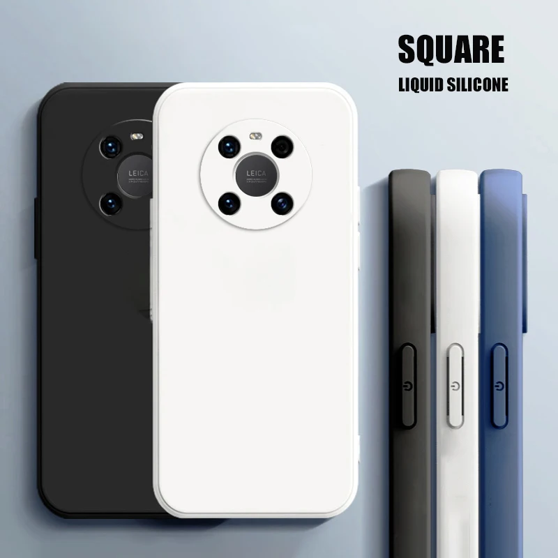 

Original Square Liquid Silicone Case for Huawei Mate 40 Pro 40Pro Design Mate40 Mate40Pro Soft Protect Funda Cover In Stock