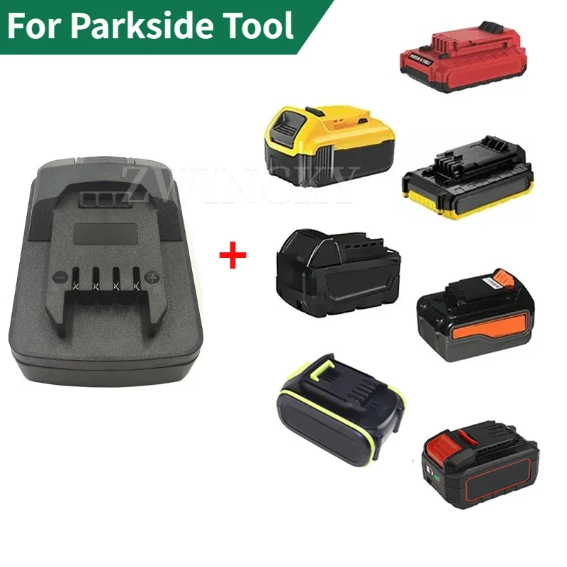 For Parkside 20V Power Tool Adapter Converter Use For Milwaukee/Dewalt/Black&Decker/Devon/Worx/Kress 5PIN 18V 20V Li-ion Battery