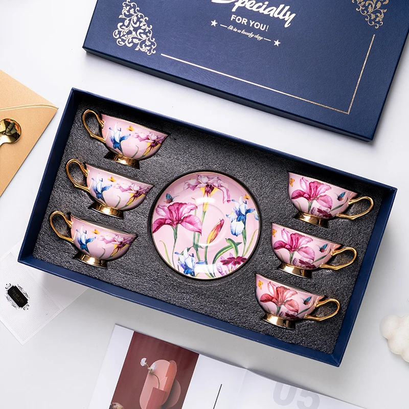 

Creative Coffee Cup Dish Set European Style Couple Cup High-end Afternoon Tea Set Gift Box Exquisite High-end Hand Gift Tea Cup