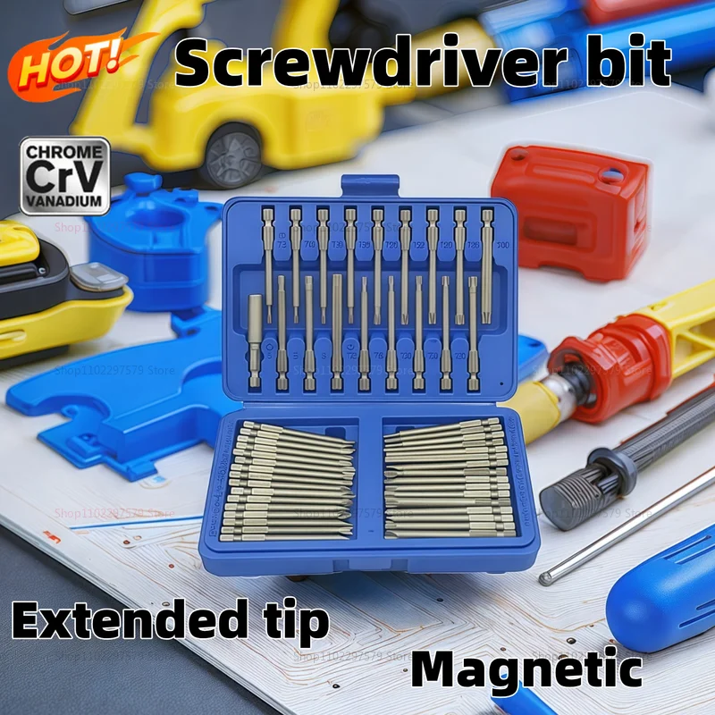 

50/36 шт. 75 мм удлиненные магнитные отвертки, набор бит безопасности Torx Star, шестигранные шлицевые биты для прецизионного ремонта и дома