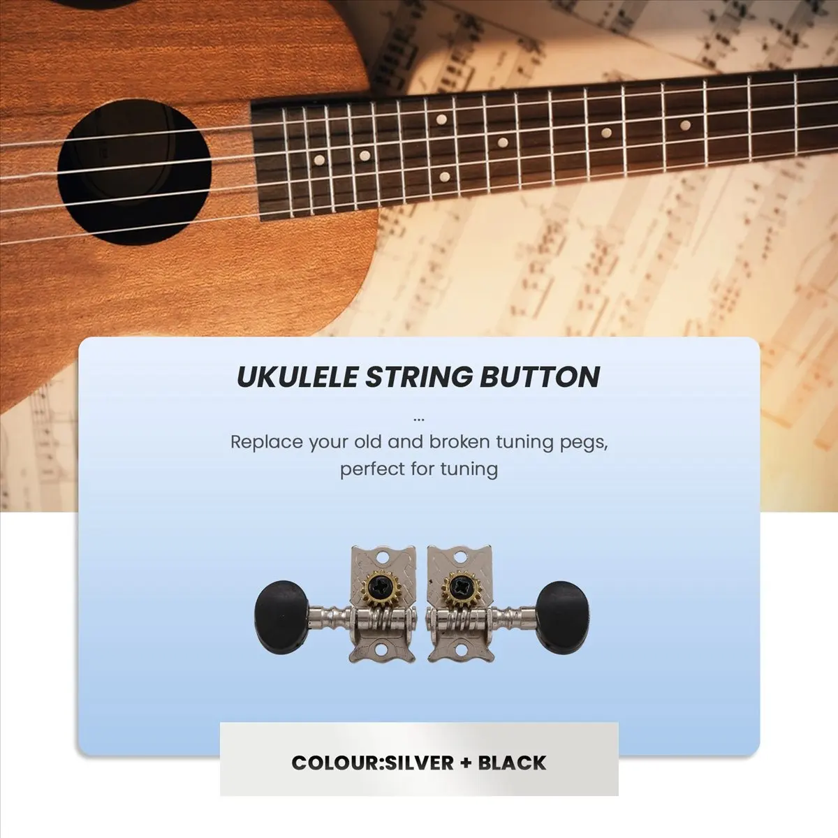 New Arrival Tuning Pegs Tuners Machine Heads 2R 2L for 4 String Ukulele Guitar Parts Repair Tools Kits Accessory