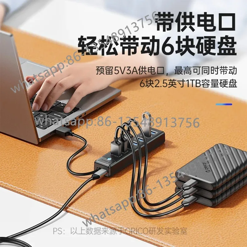 Genuine-PW7U notebook portable expander 5GBPS high speed splitter 7 port USB3.0 hub