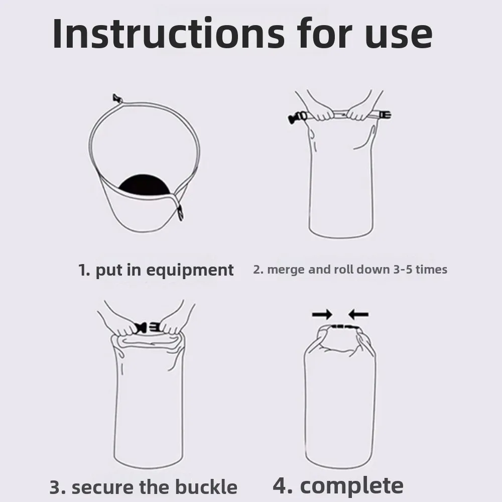 10L Waterproof Dry Bag Waterproof Large-Capacity Swimming Bucket Bag Lightweight with Shoulder Straps Beach Backpack