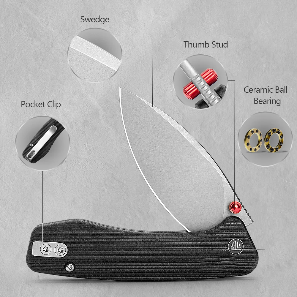 TRIVISA Pocket Folding Koala-BG Knife High Quality N690 Blade G10 Handle with Clip Camping Outdoor Fishing Hiking Tools for Gift - view 4