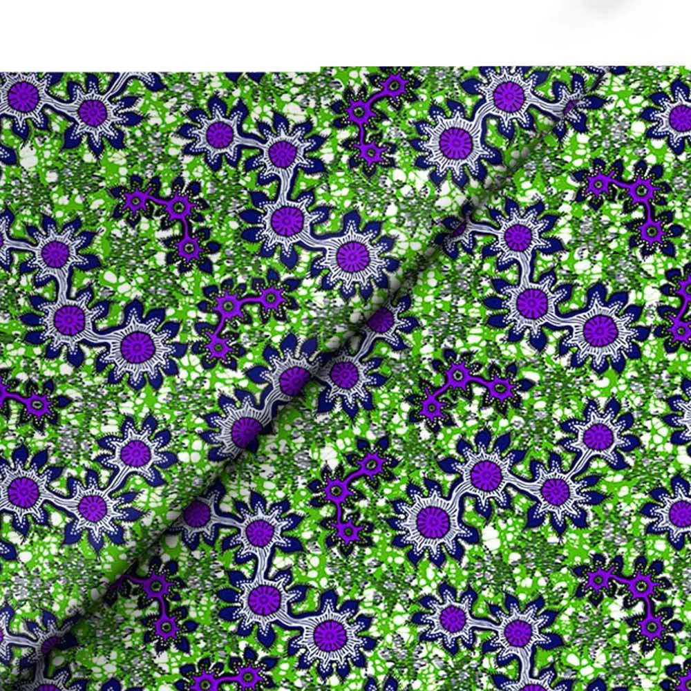 

Ho.llllllan.dais real fabric African wax high quality 100%cotton Ankara wax fabric for making dresses African style 6 yards