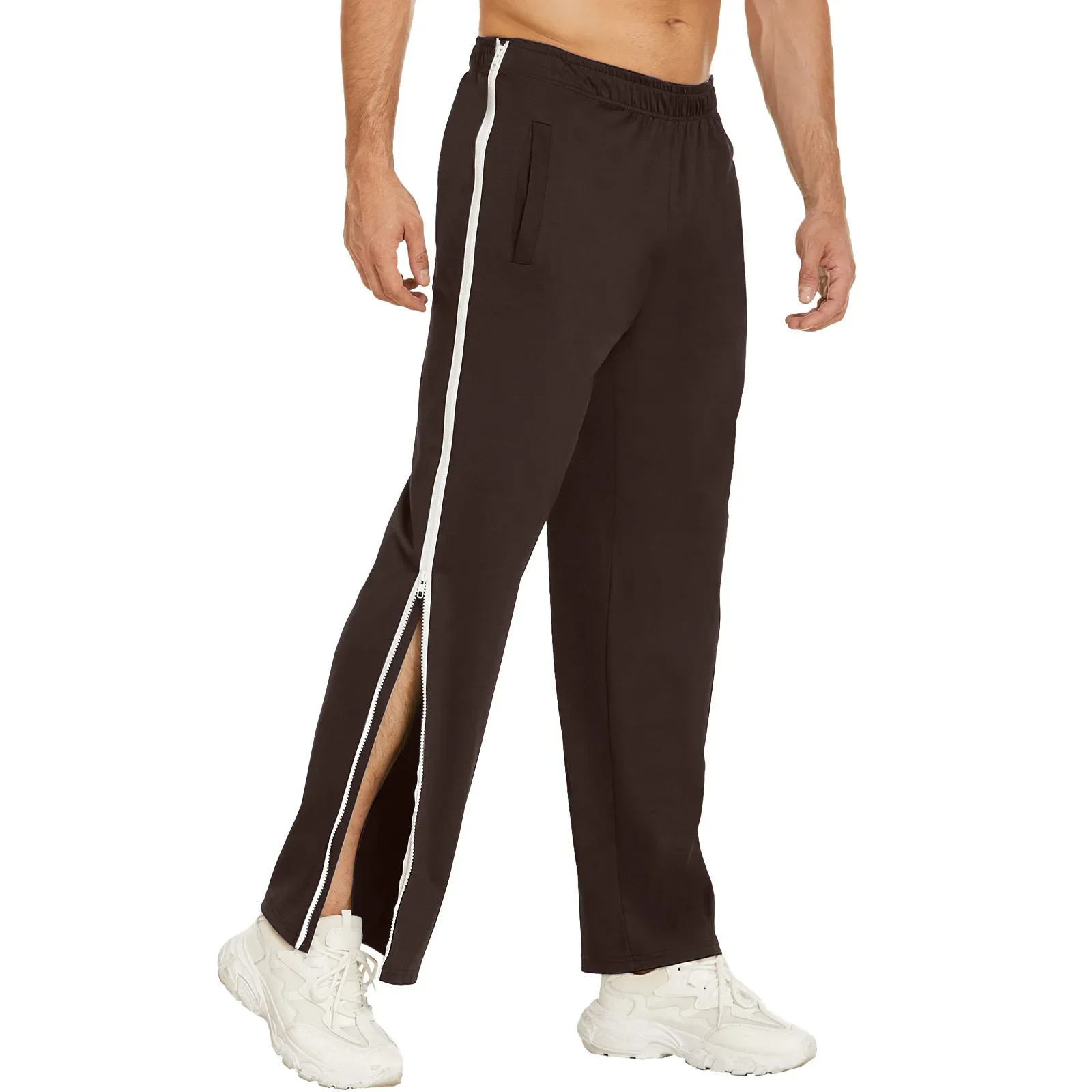 Trendy Brand Men's Sport Zip-Up Pants Loose-Fit Training Pants Quick-Dry Basketball Pants Casual Pants Cross-Border Style