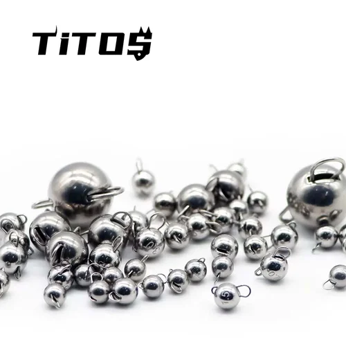 Imagen 2 del producto TITOS tungsteno Cheburashka plomo Jig peso de la cabeza, 1G-30G pesca de lubina suave accesorios de cebo de gusano