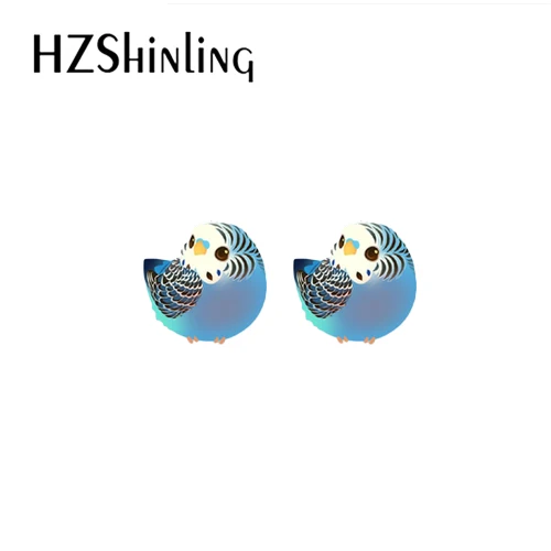 2022 New Fashion Lovely Parrots Cute Fat Birds Stud Earrings Handcraft Epoxy Earrings Acrylic Earrings