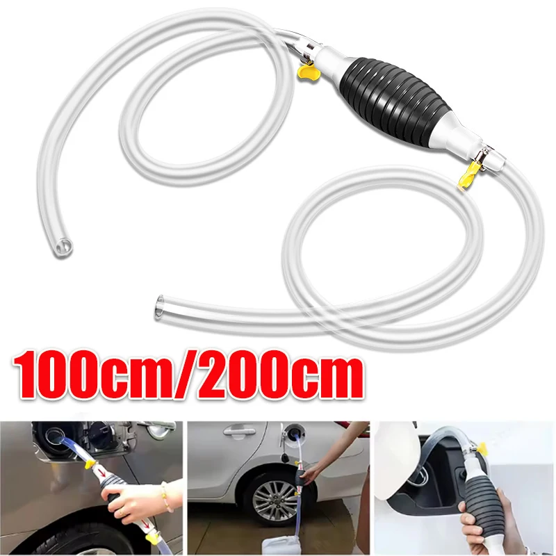 

Universal Car Emergency Handheld Oil Pump Durable Self-priming High-flow Siphon Pump Oil Sucker With Hose1M/2M Car Accessories