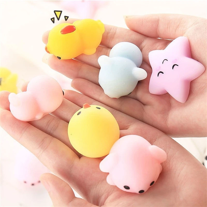 

2/5/10Pcs Mini Animal Squishy Toy Squeeze Ball Toys Fidget Toys Pinch Kneading Toy Stress Reliever Toys Kid Party Favor