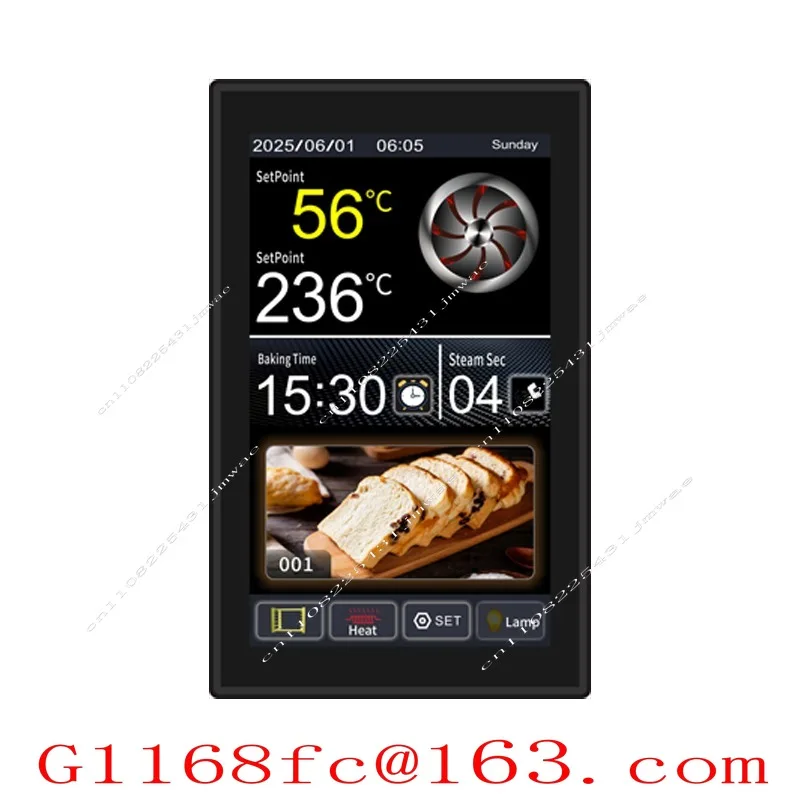 10.1-inch Touch Screen Thin Film Transistor Control Panel Digital Thermometer Plastic Oven Temperature Controller