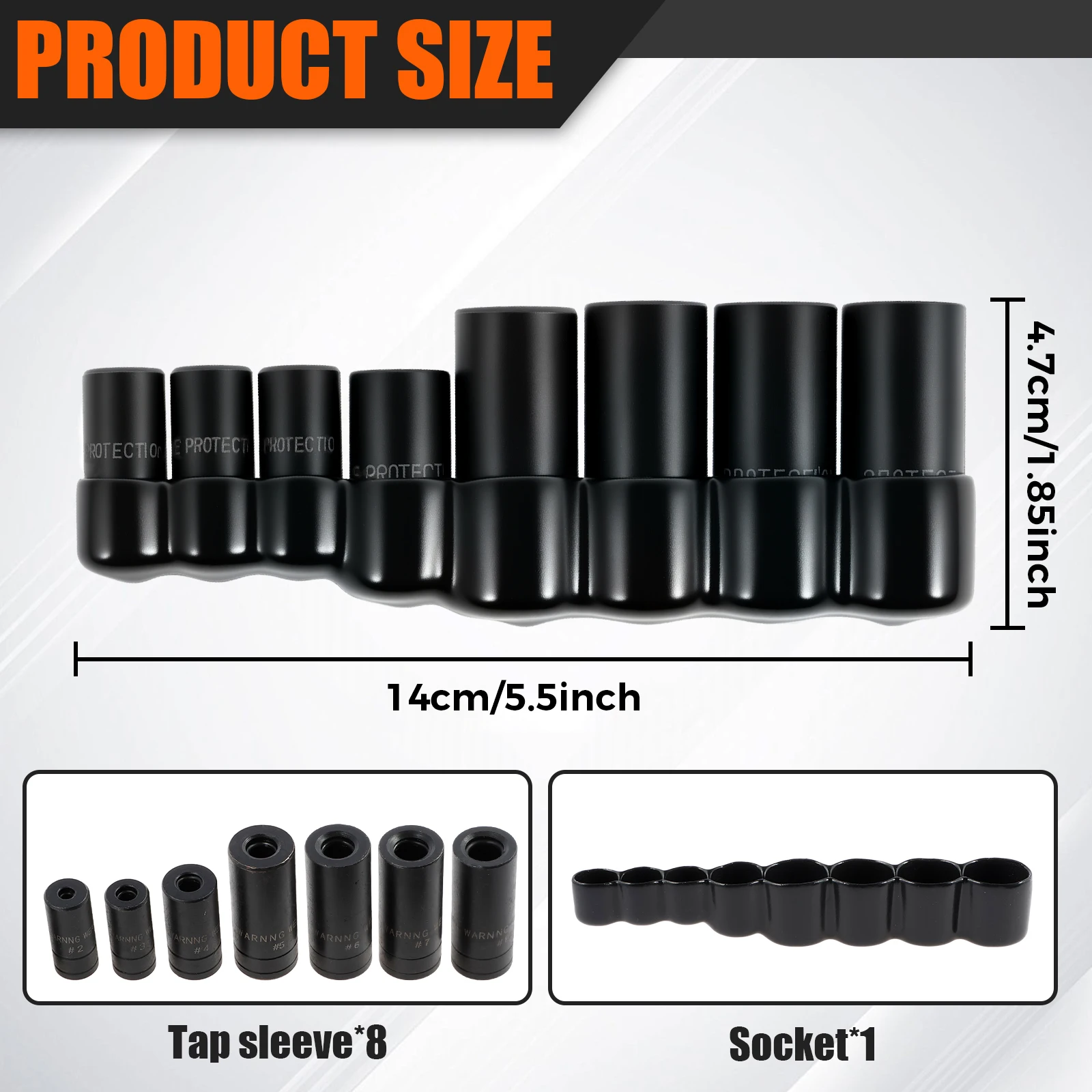 8Pcs Tap Socket Set 1/4Inch and 3/8Inch Drive Tap Holder Socket Kit with Socket Holder for Tight Space Fractional MCTI Standard image 6