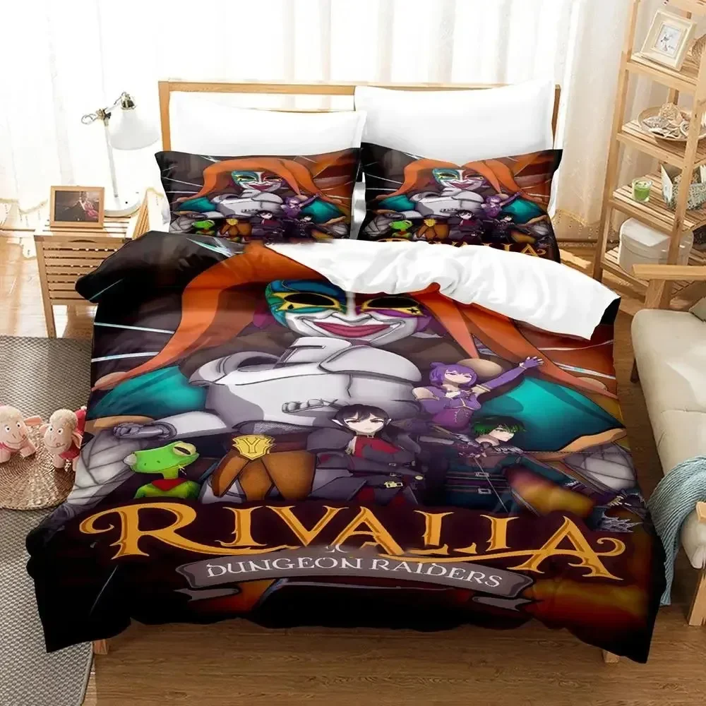 Game Rivalia Dungeon Raiders Bedding Set Duvet Cover Bed Set Quilt Cover Pillowcase Comforter king Queen Size Boys Adult