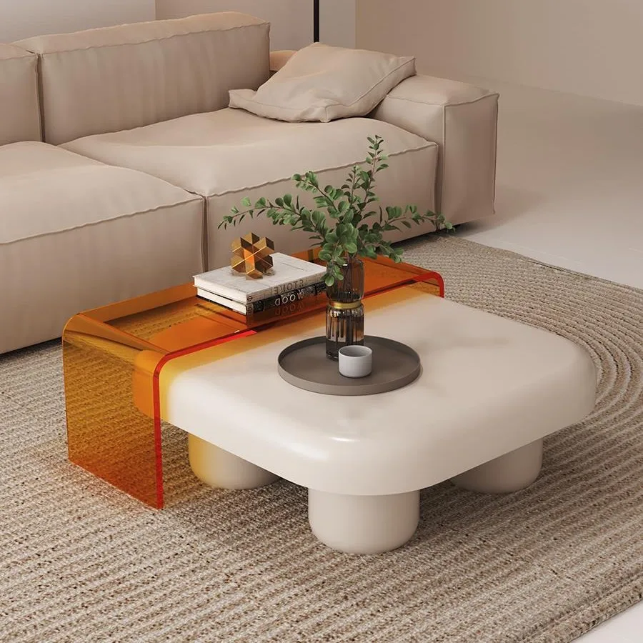 Cloud coffee table small apartment Japanese Internet celebrity wabi sabi cream wind bed and breakfast living
