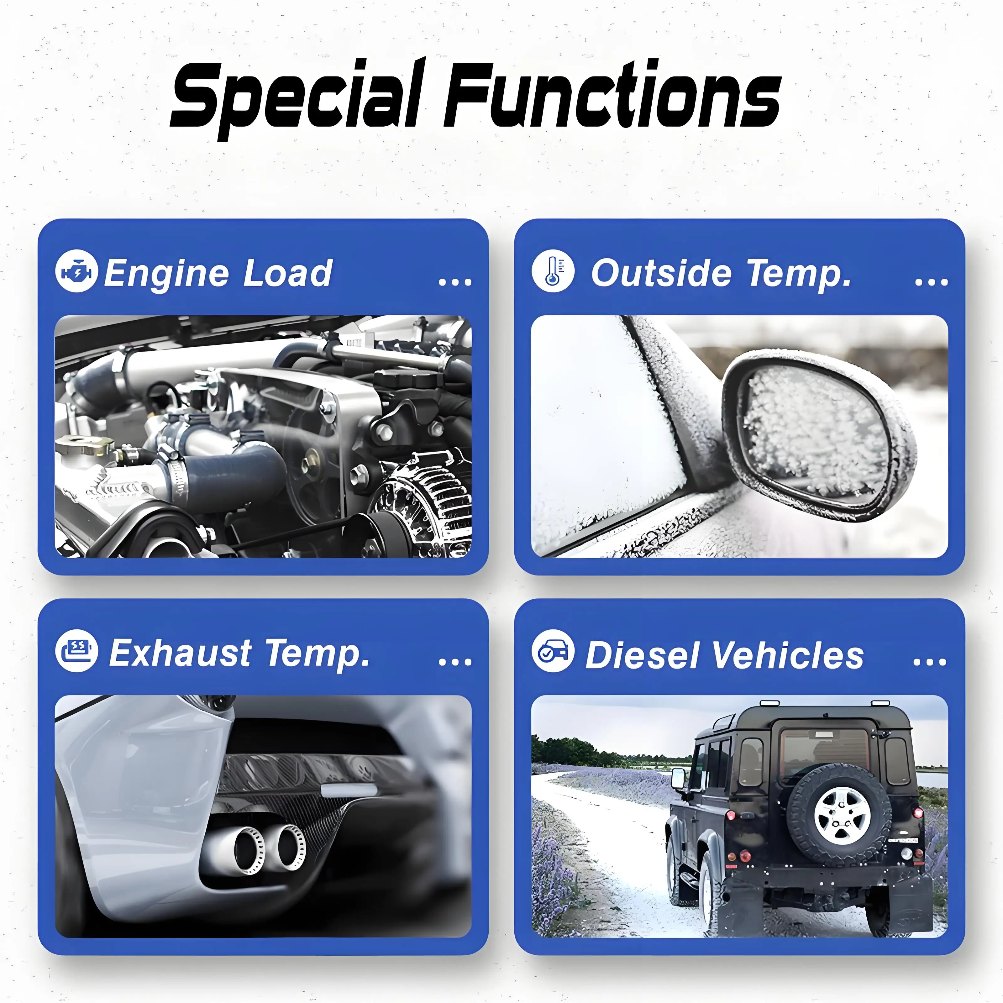 Car HUD Dual Screen Multi-Function Dashboard Head Up Display OBD+GPS Smart Speedometer Auto Gauge Alarm System Turbo Boost Meter