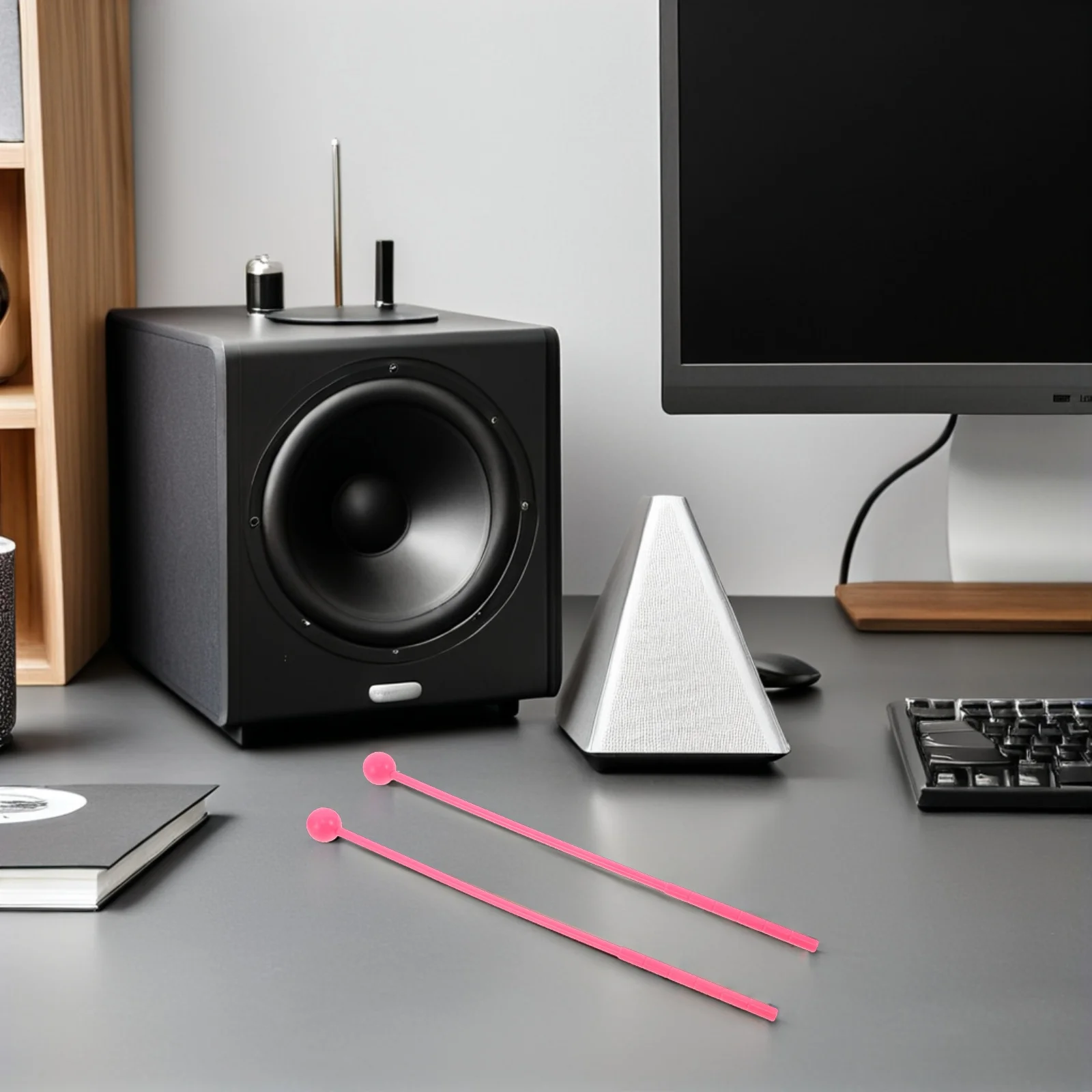 2 أزواج أورف مستوحاة إكسيليفون مطارق متوسطة الحجم مقبض بلاستيكي عصي قرع الملحقات الموسيقية غلوكنسبيل ماريمبا