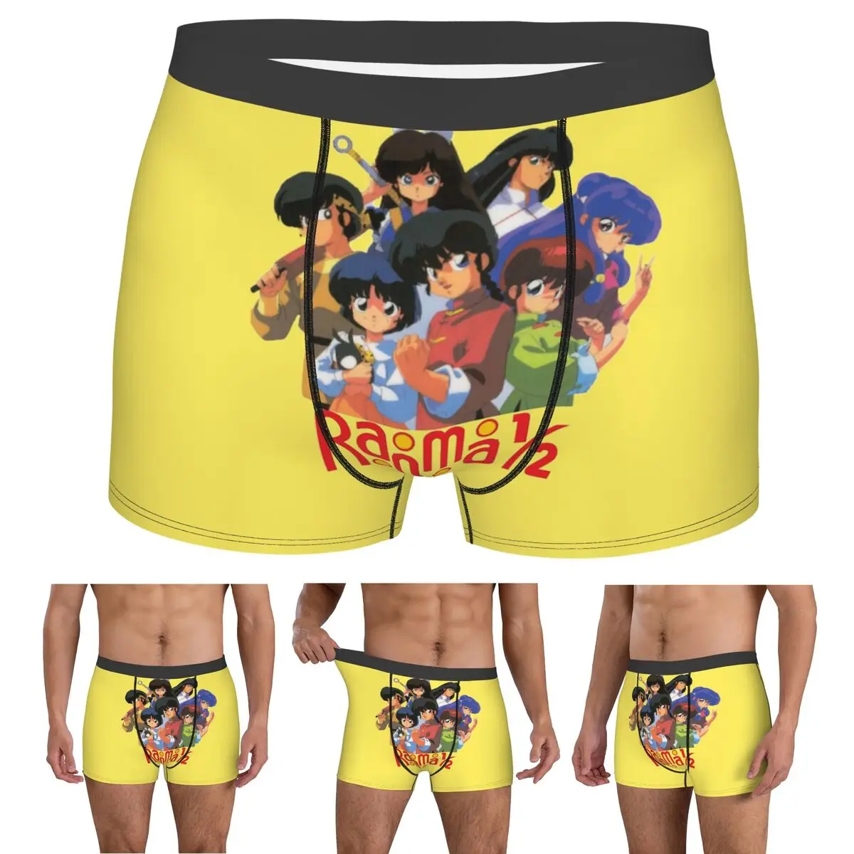 

Boxer Underpants Shorts Ranma 1/2 Saotome Pig Girls Panties Men Ventilate Underwear for Homme Man Boyfriend Gift