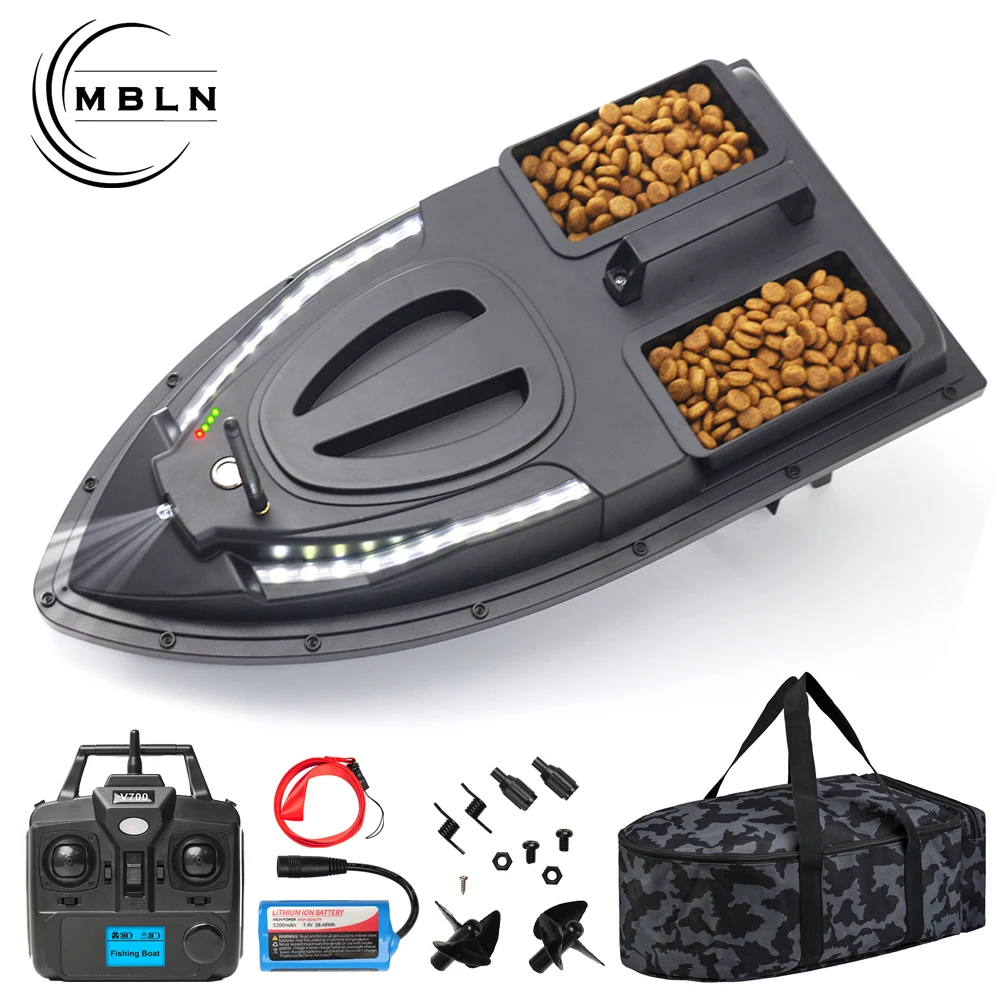 Marca, barco de cebo de pesca, motores duales, luz trasera de dirección, Control de crucero, capacidad de carga de 1,5 kg, corrección automática de ganado, alerta de batería baja - imagen 4