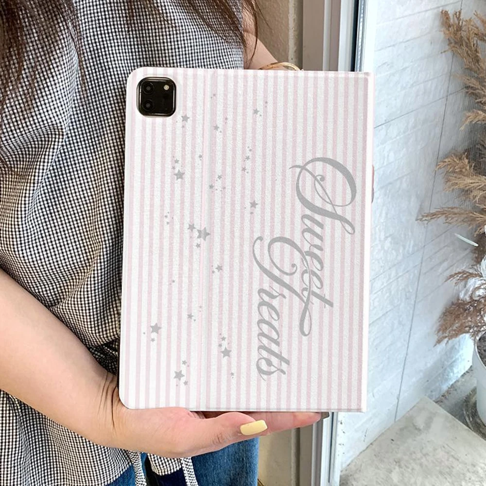 Sweet Stripe Stars New Tablet Case For iPad Pro 11 12.9in 13 M4 M5 Case 9.7 10.2 5/6th 7/8/9 11th Mini Air 3 4 5 6 7 Cover