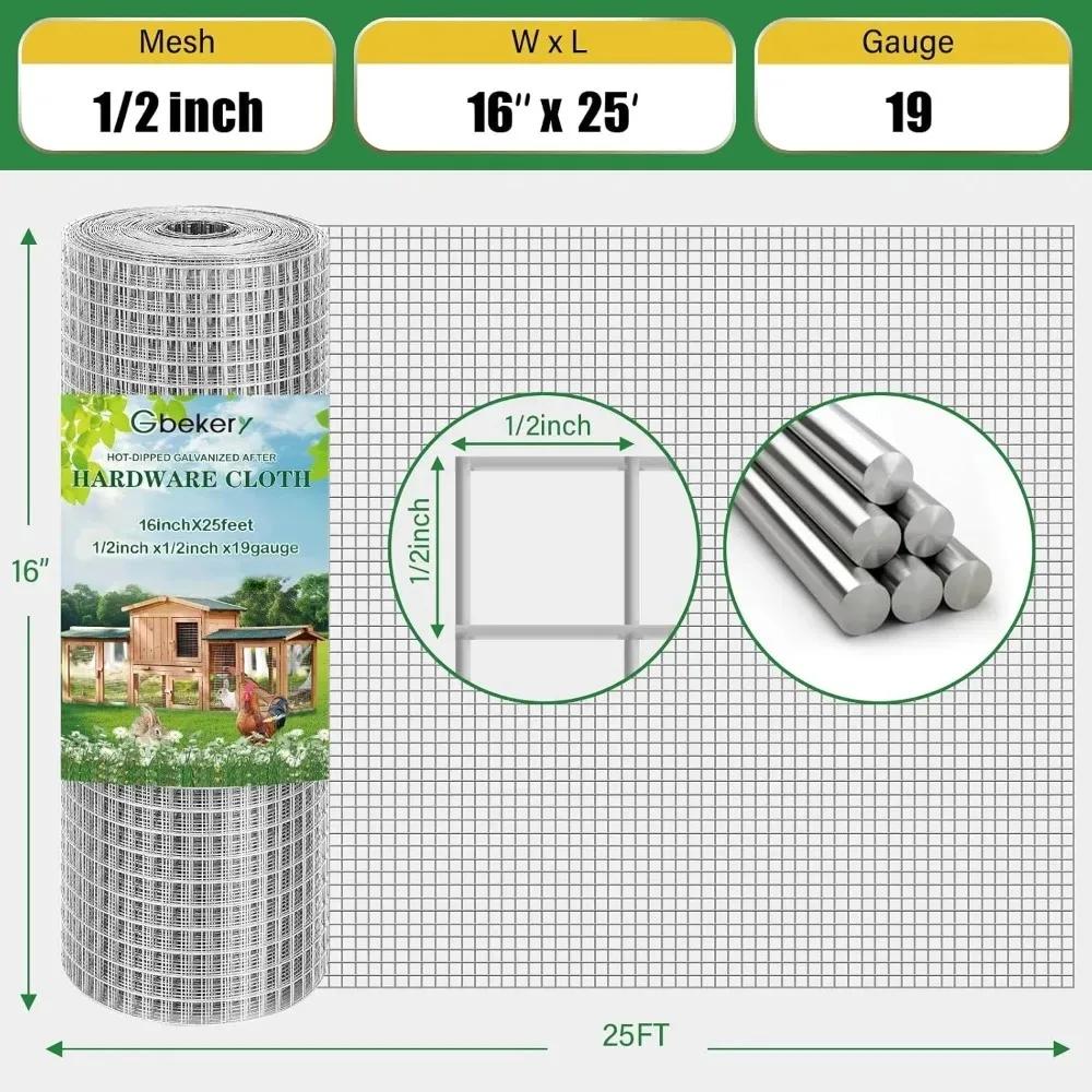 Dip Galvanized Welded Wire Mesh Roll for Garden Fencing and Animal Cages
