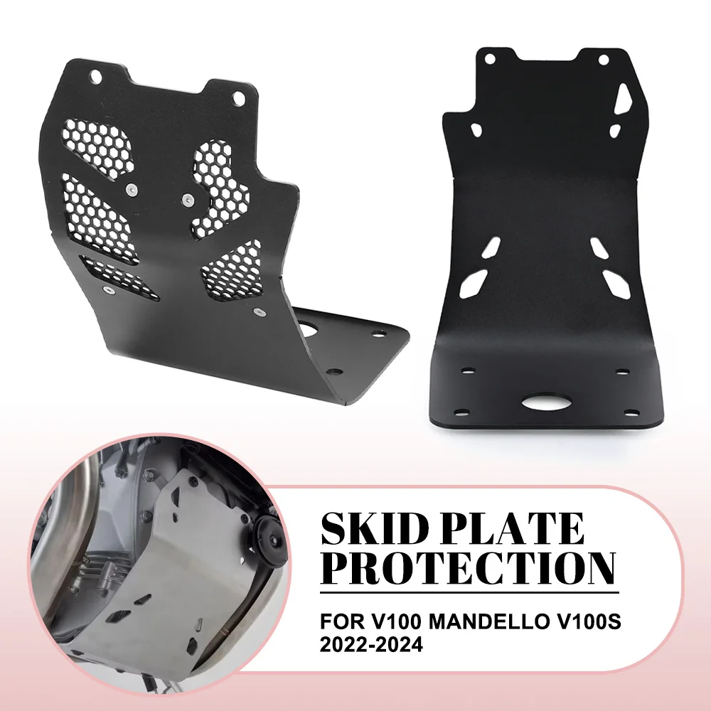 

For Moto Guzzi V100 Mandello V100 S 2022-2024 Motorcycle Engine Guard Protection Cover Chassis Skid Plate Belly Pan Protector
