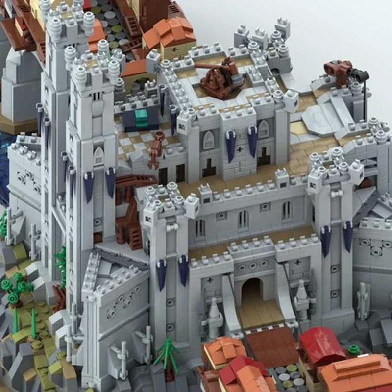 เกมยอดนิยมปราสาทรุ่น Moc อาคารอิฐ Badu Gate Fortress เทคโนโลยี Modular Blocks ของขวัญของเล่นคริสต์มาส DIY ชุดประกอบ