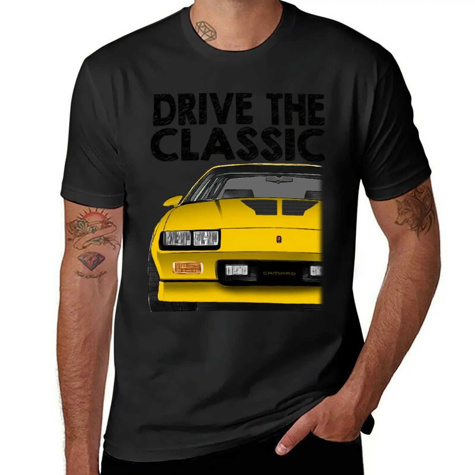 85-90 Camaro Iroc-Z Yellow T-Shirt oversized customs design your own tops quick drying mens tall t shirts