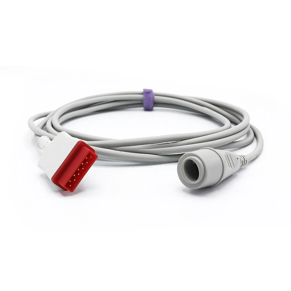 Compatible with GE-Marquettes Dash1000 11-pin IBP Adapter Cable to Edwards Sensor